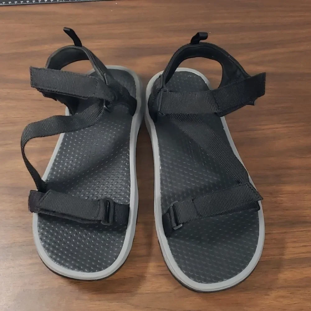 Mens Columbia Wave Train Sandals Black Gray 12‎